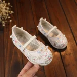 Children's Hanfu shoes girls 2023 new spring and autumn ancient style embroidered shoes princess children's shoes ancient costume shoes Han shoes cloth shoes