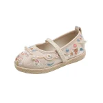 Children's Hanfu shoes girls 2023 new spring and autumn ancient style embroidered shoes princess children's shoes ancient costume shoes Han shoes cloth shoes - Image 3