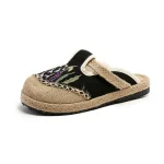 Pastoral style linen old Beijing cloth shoes female students summer canvas shoes lazy one-step handmade breathable fisherman shoes - Image 4
